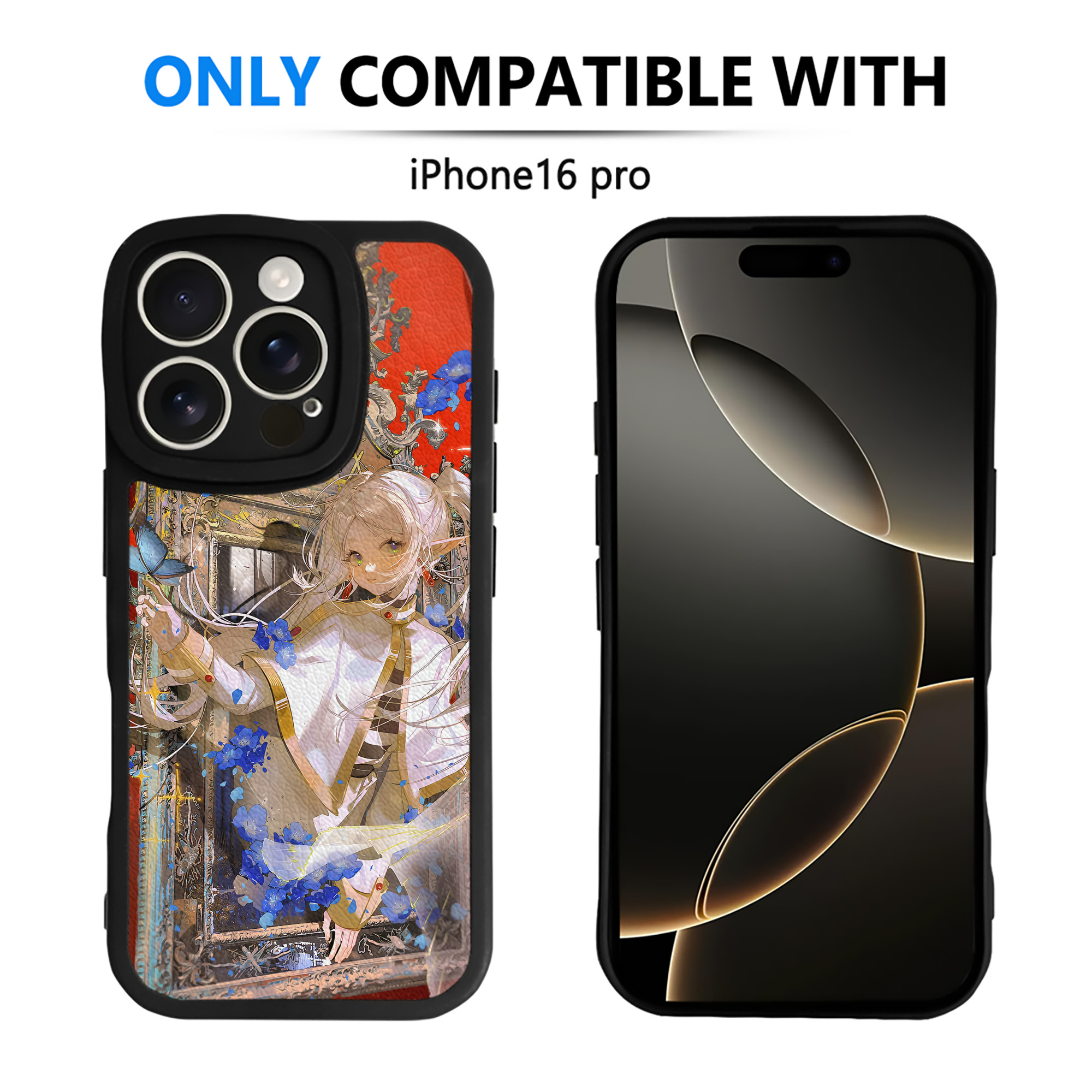 （画像用） 葬送のフリーレン Frieren 【iPhone 16シリーズ対応】シリコンスマホケース（レザー調） 材質：シリコン